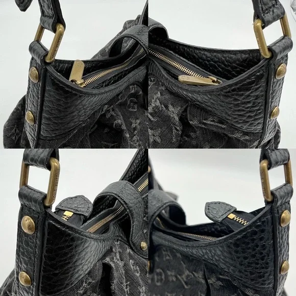 ❌SOLD❌Authentic NEW Louis Vuitton monogram black denim XS Mahina - Picture 12 of 17